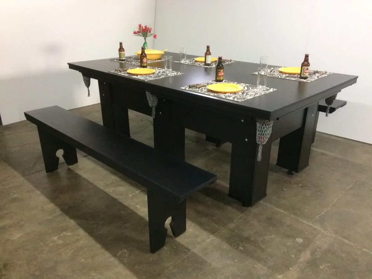 Mesa Bilhar e Jantar 2 em 1